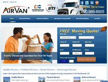 Tablet Screenshot of airvanmoving.com